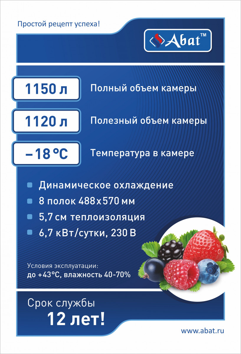 Шкаф холодильный ШХн-1,0 краш. низкотемпературный